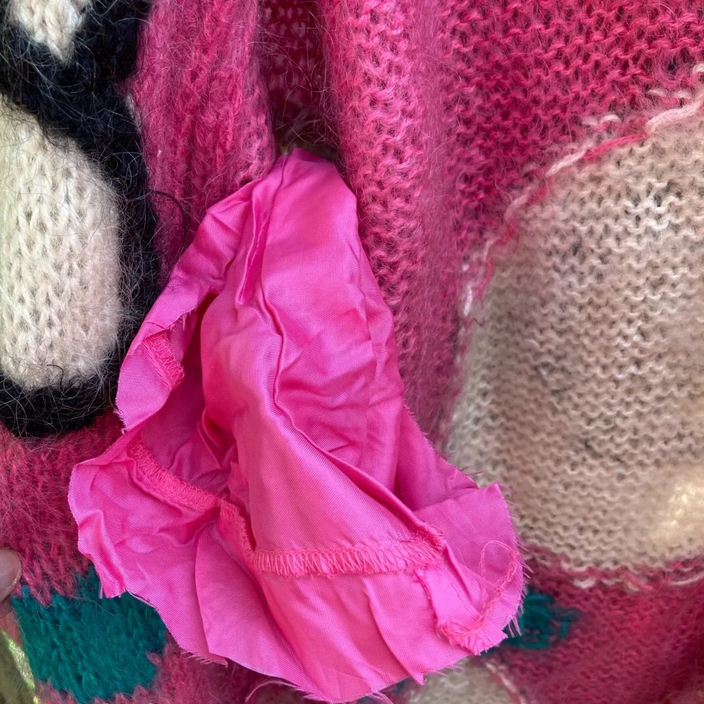 Contemporary Style Bold Mohair Full Length Sweater - Picture 3 of 4